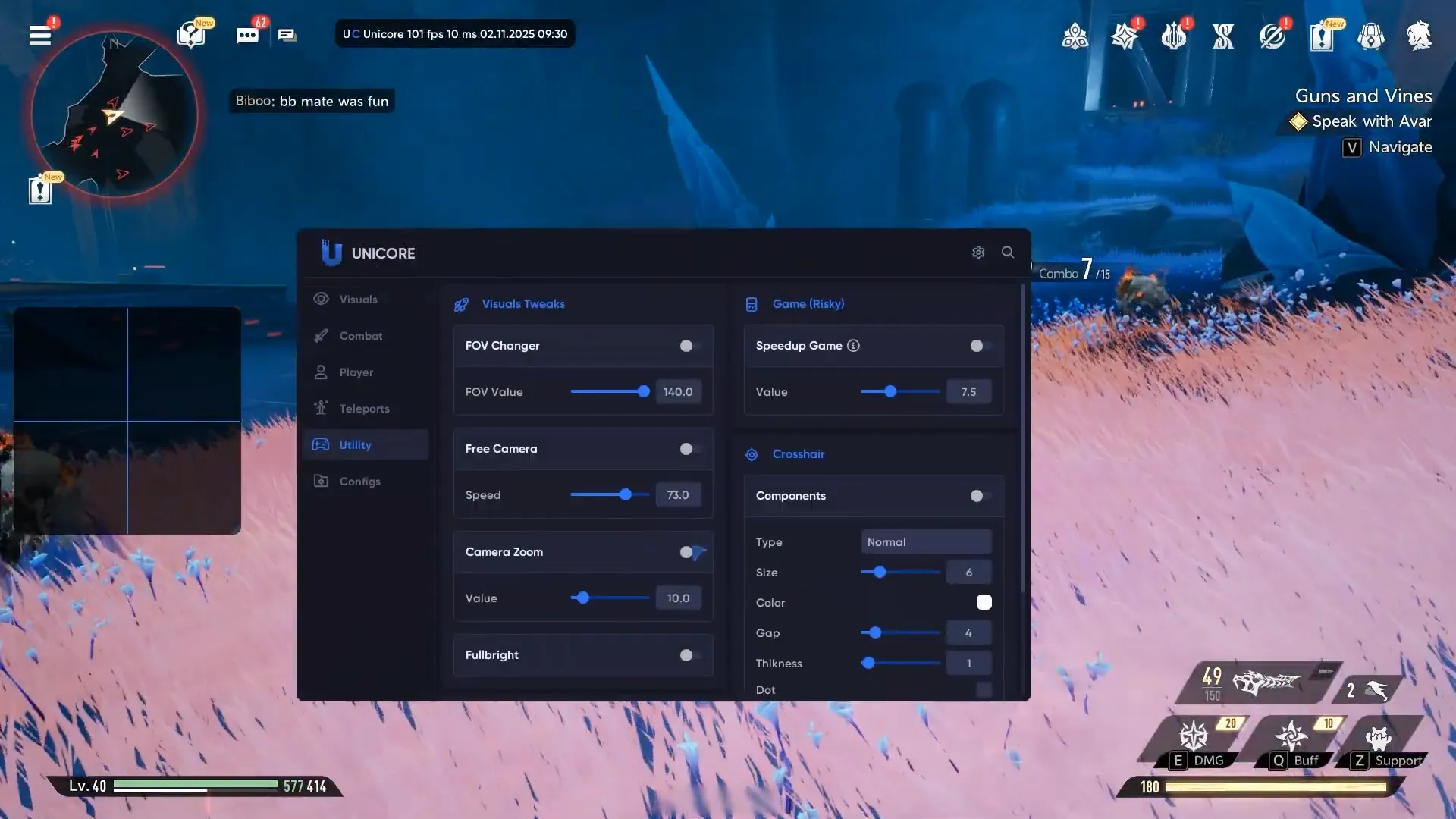 FEATURES SHOWCASE UNICORE DUET NIGHT ABYSS _ PRIVATE CHEAT_HACK 4-15 screenshot.png