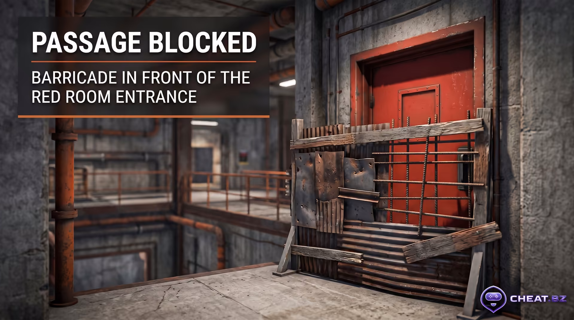 Installed Monument Blocker sealing off a red keycard room after the Rust update