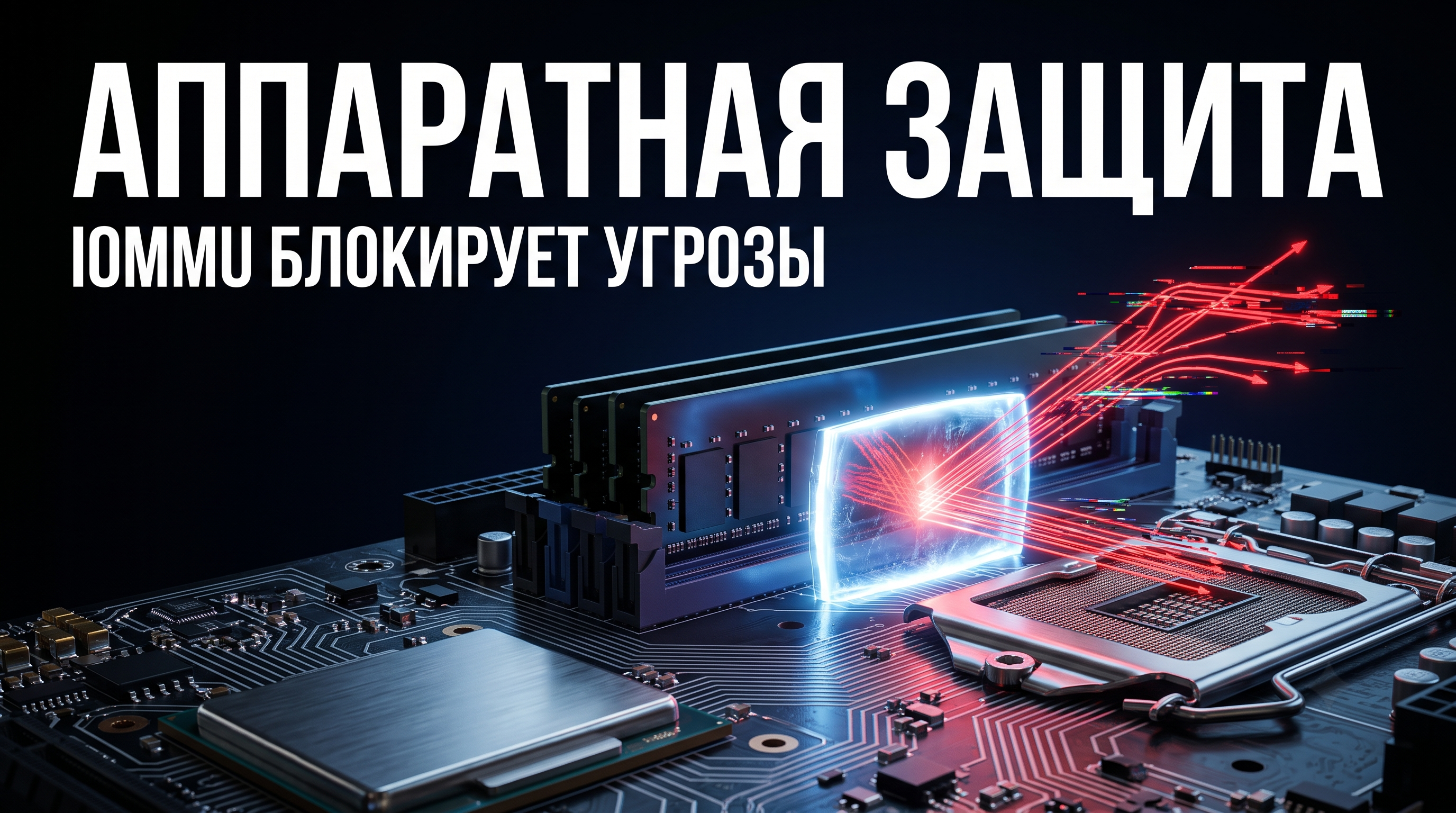 Аппаратная блокировка прямого доступа к памяти DMA-устройств с помощью технологии IOMMU и VT-d