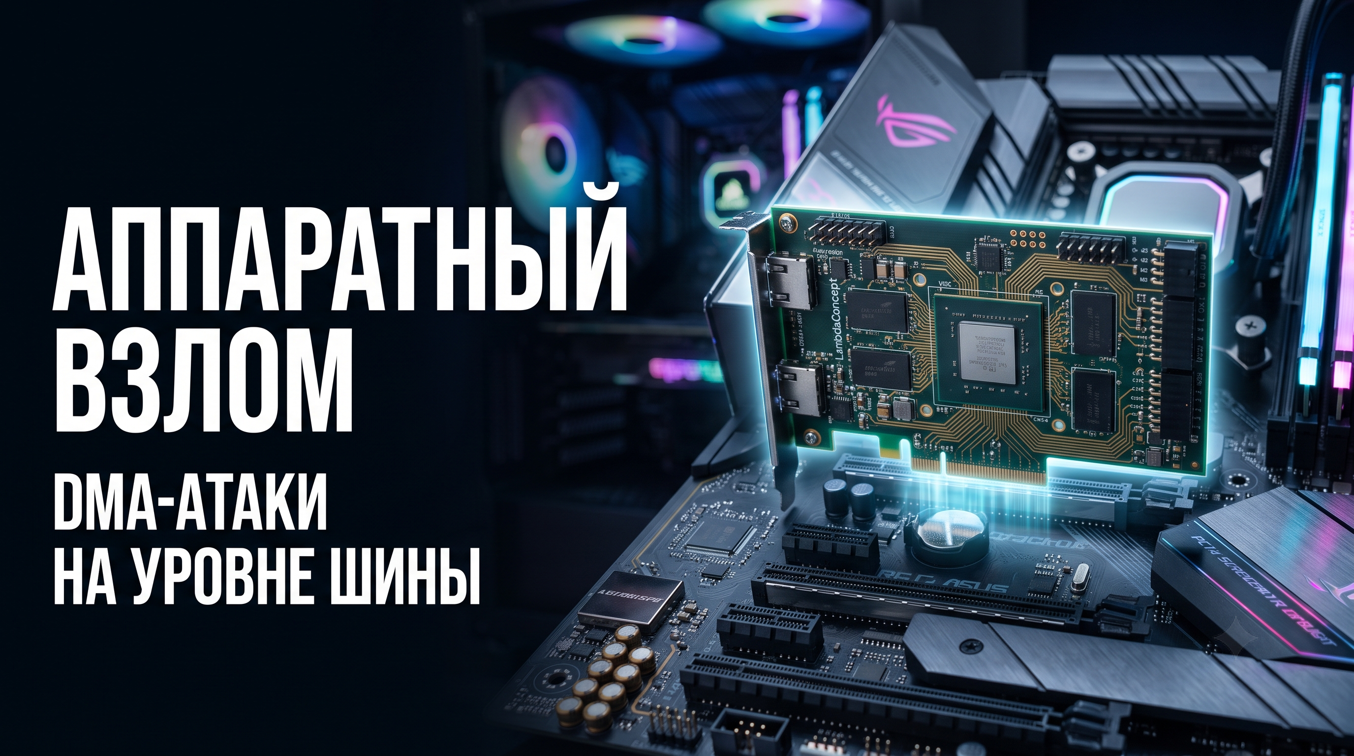 Аппаратная PCIe плата прямого доступа к памяти DMA для чтения данных игры в обход античита